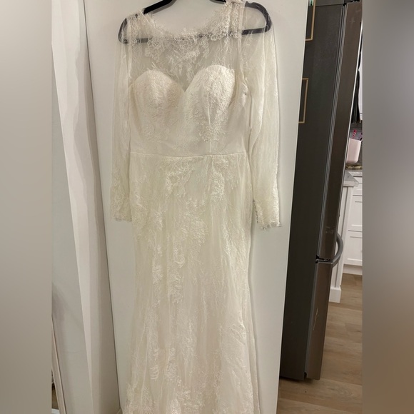 Christina Wu Long Sleeve Lace Bridal Gown #15622 - Picture 6 of 17